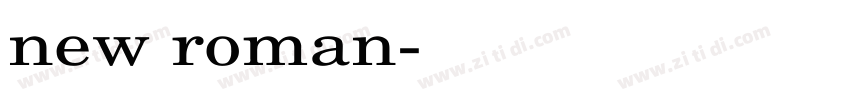 new roman字体转换